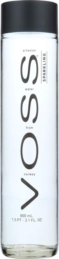 Voss Artesian Sparkling Water, 800 mL Bottles, 36-Pack
