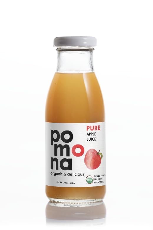 Pomona Organic Cold-Pressed Pure Juice, 8.4 oz, 12-Pack