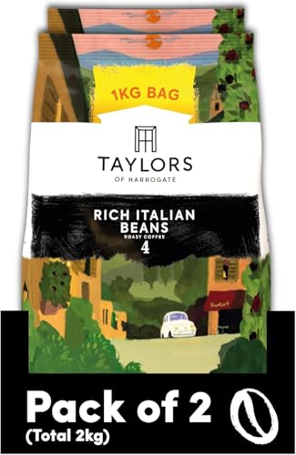 Taylors of Harrogate Rich Italian Coffee Beans, 1kg, 2-Pack