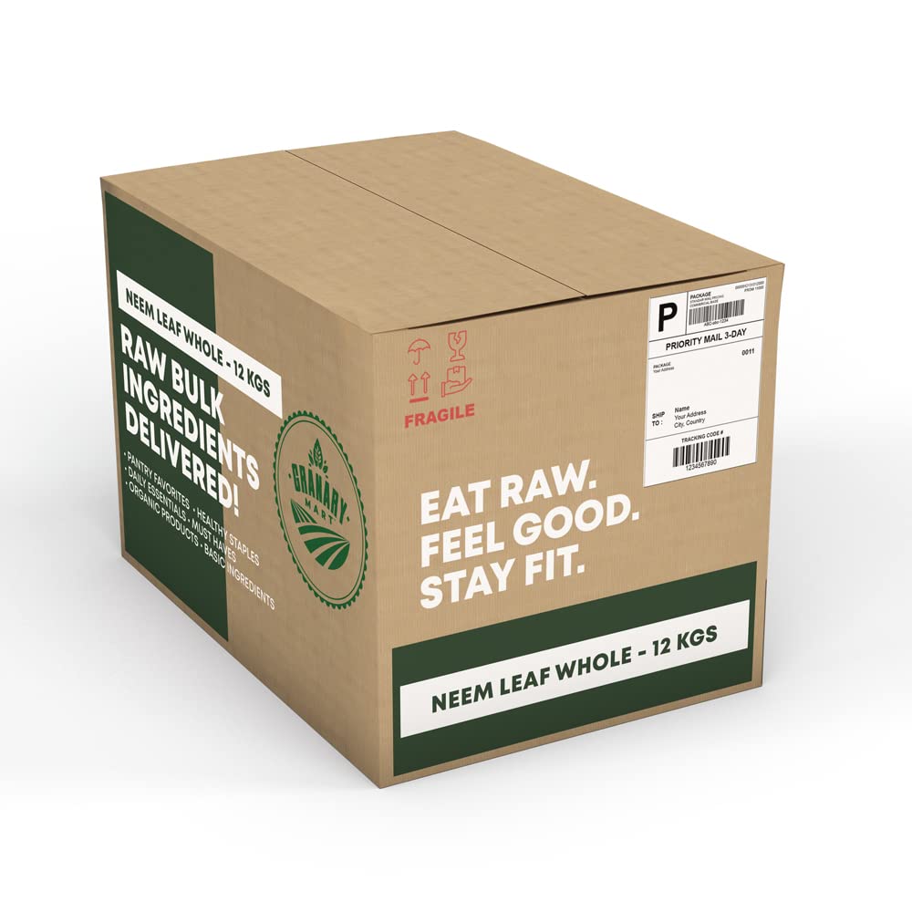 Granary Mart Natural Whole Neem Leaves, 26.4 lb Bulk Bag