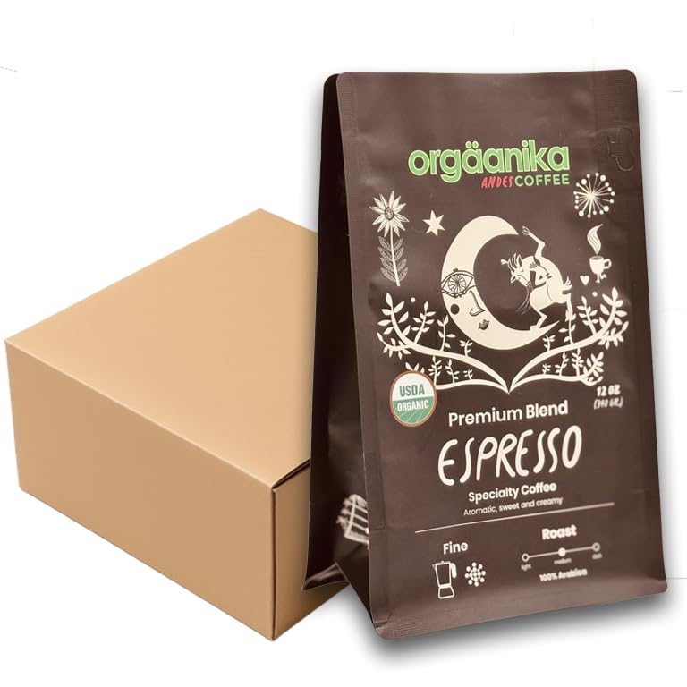 Orgaanika Andes Organic Espresso Blend, Medium Roast, 12 oz