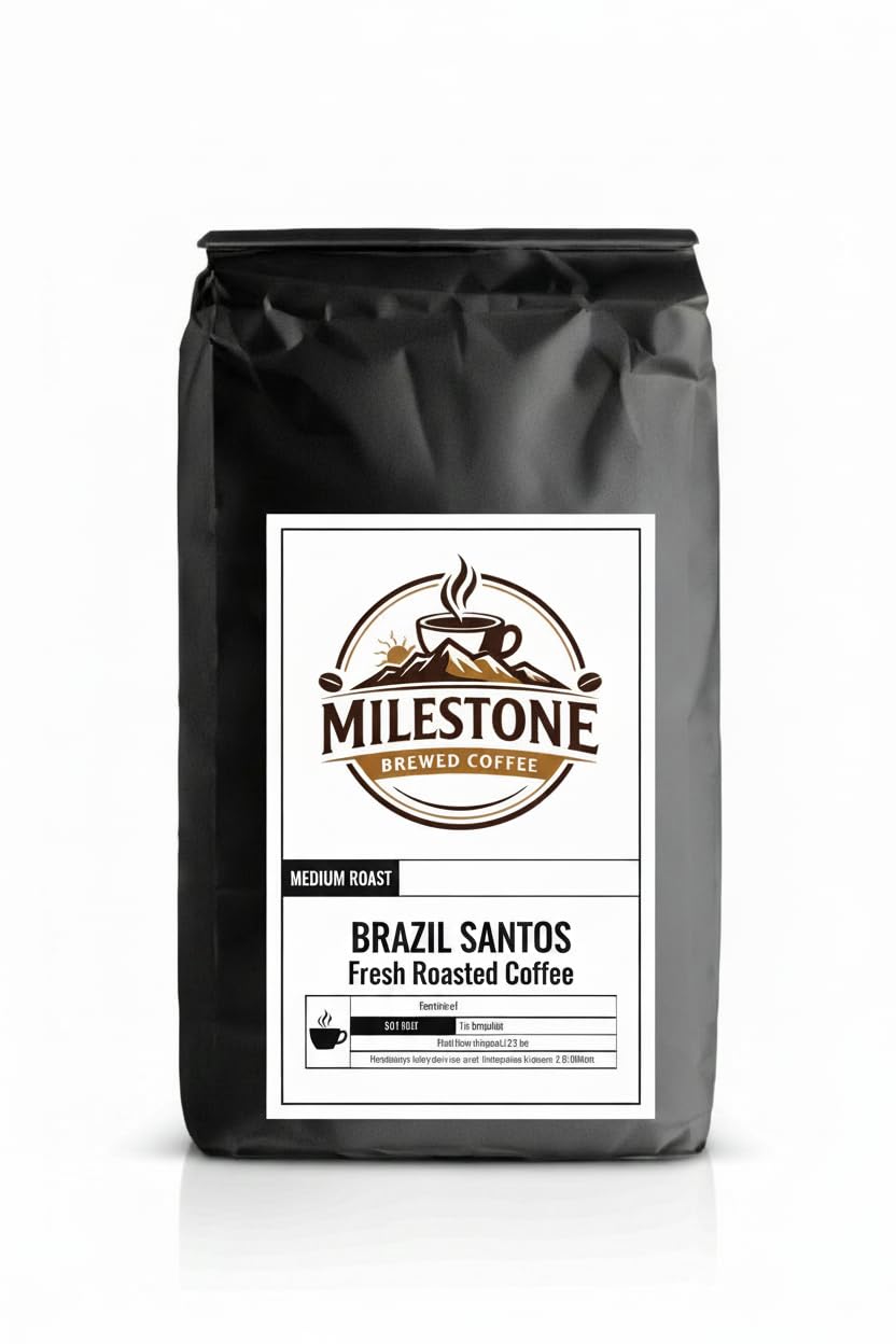 Brazil Santos Single-Origin Coffee, Smooth & Balanced