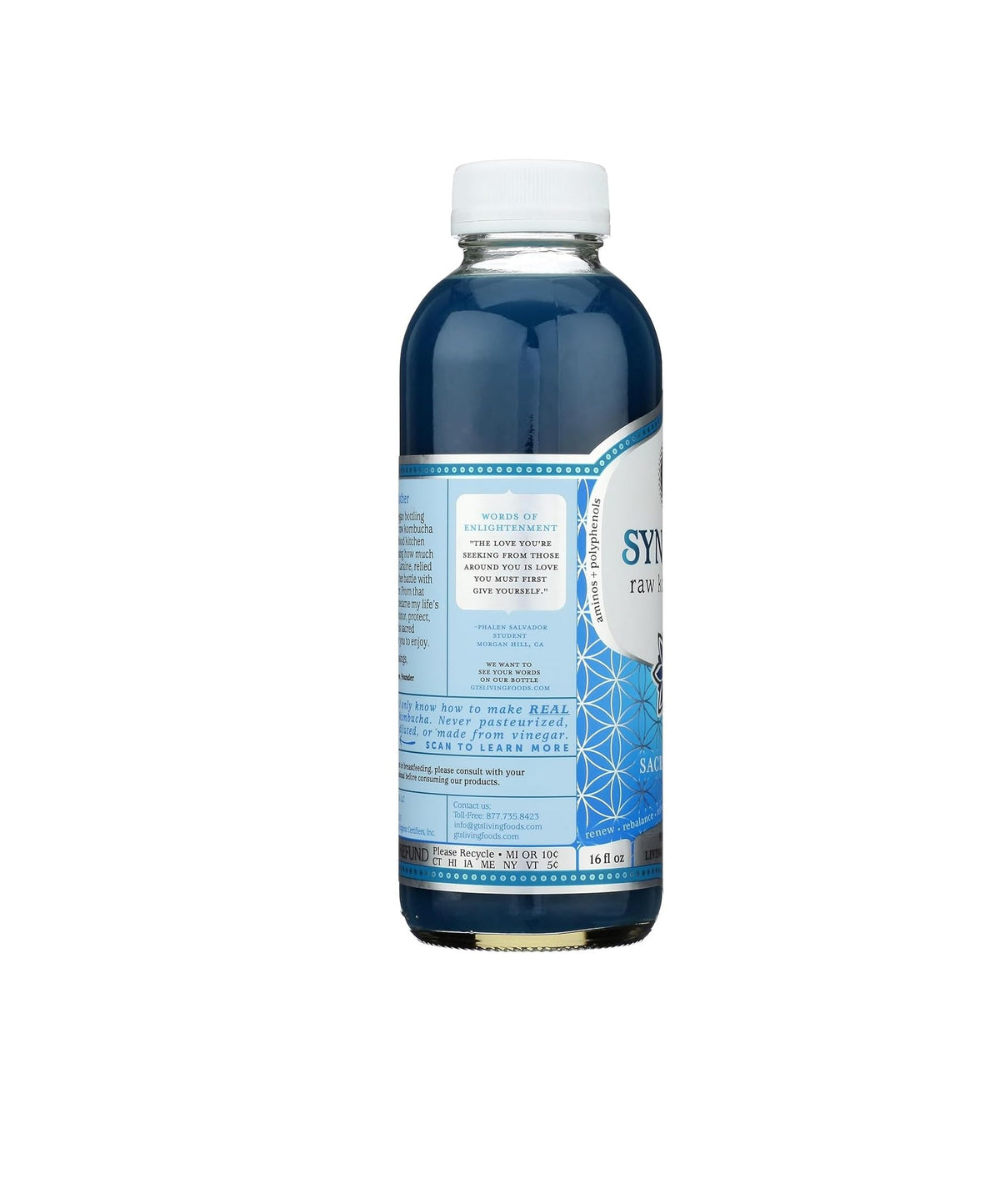 SYNERGY Sacred Life Organic Kombucha, 16 fl oz, 12-Pack