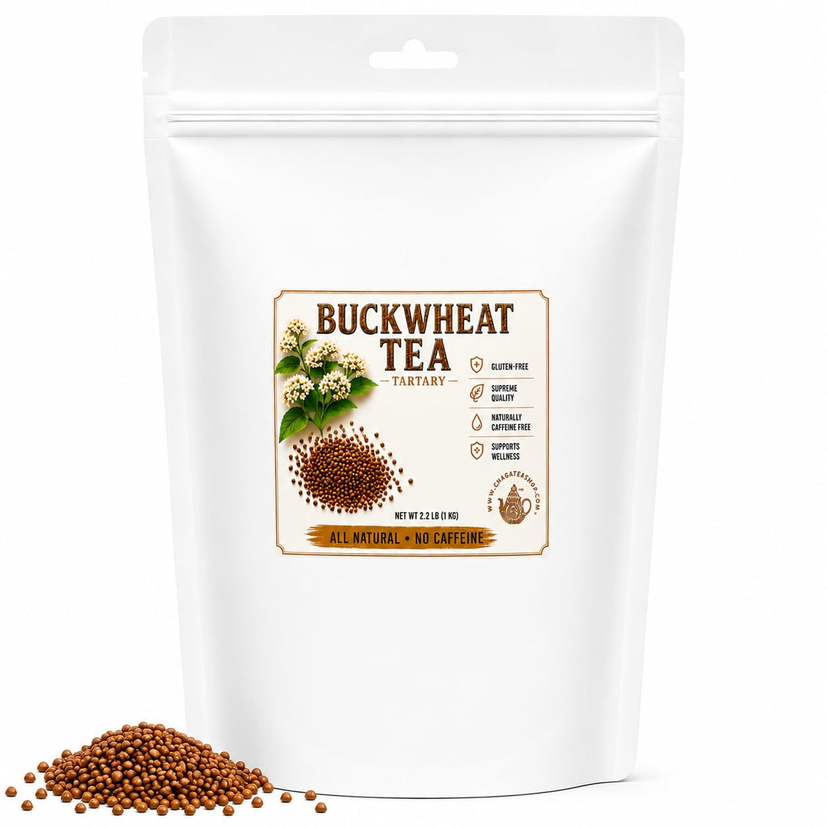Premium Roasted Tartary Buckwheat Tea, Caffeine-Free