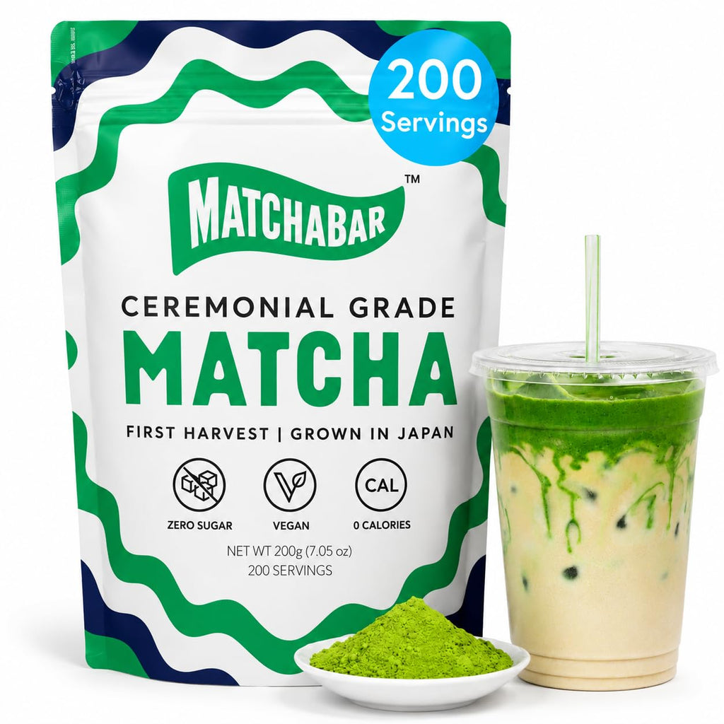 Matcha Bar Ceremonial Grade Japanese Matcha Powder, Zero Sugar