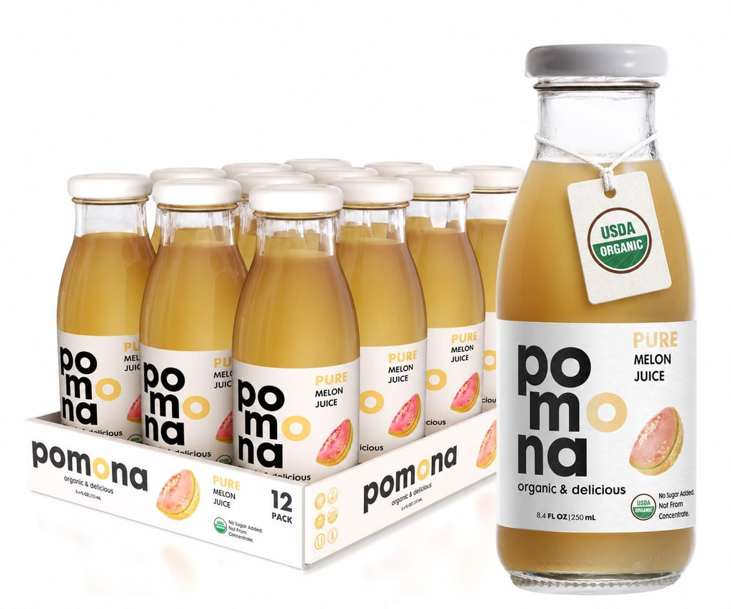 Pomona Organic Cold-Pressed Pure Juice, 8.4 oz, 12-Pack