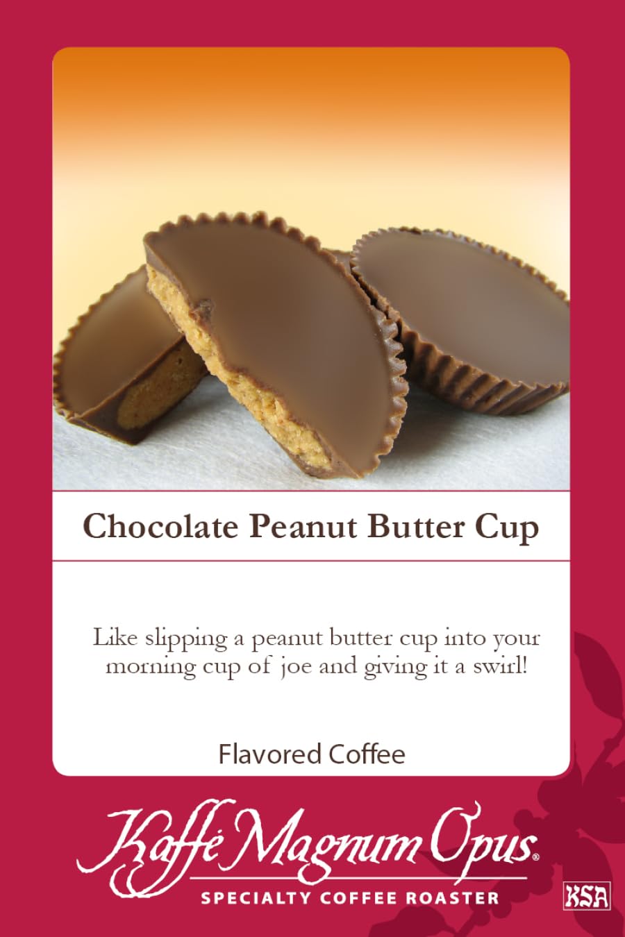 Kaffe Magnum Opus Peanut Butter Cup Ground Coffee, 72-Pack