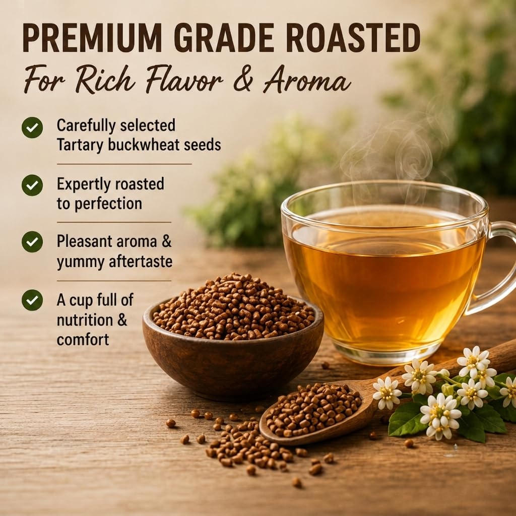 Premium Roasted Tartary Buckwheat Tea, Caffeine-Free