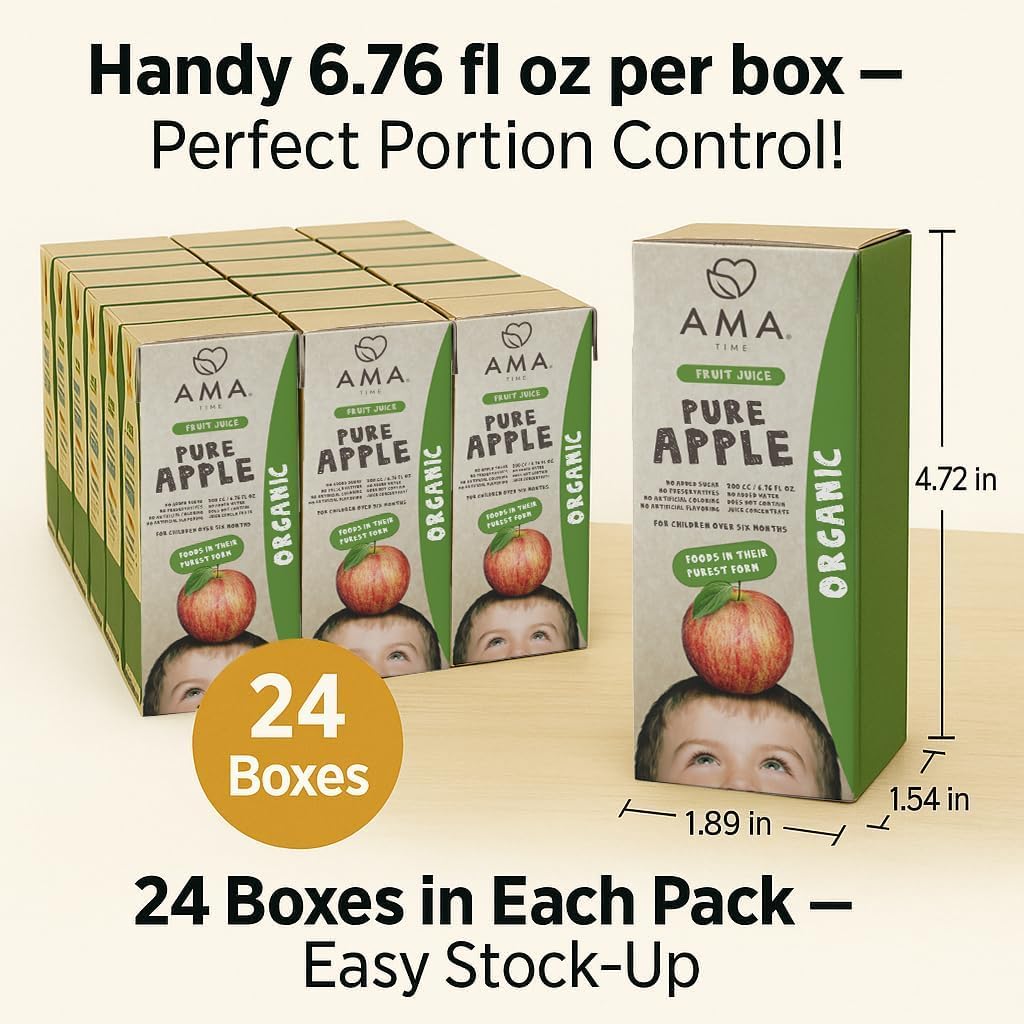 AMA Organics Juice Boxes, 6.76 fl oz, 24-Pack