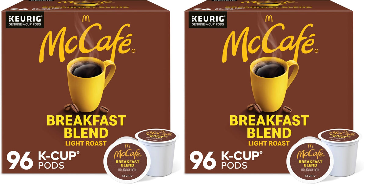 McCafe Breakfast Blend Light Roast K-Cup Pods, 96 Count