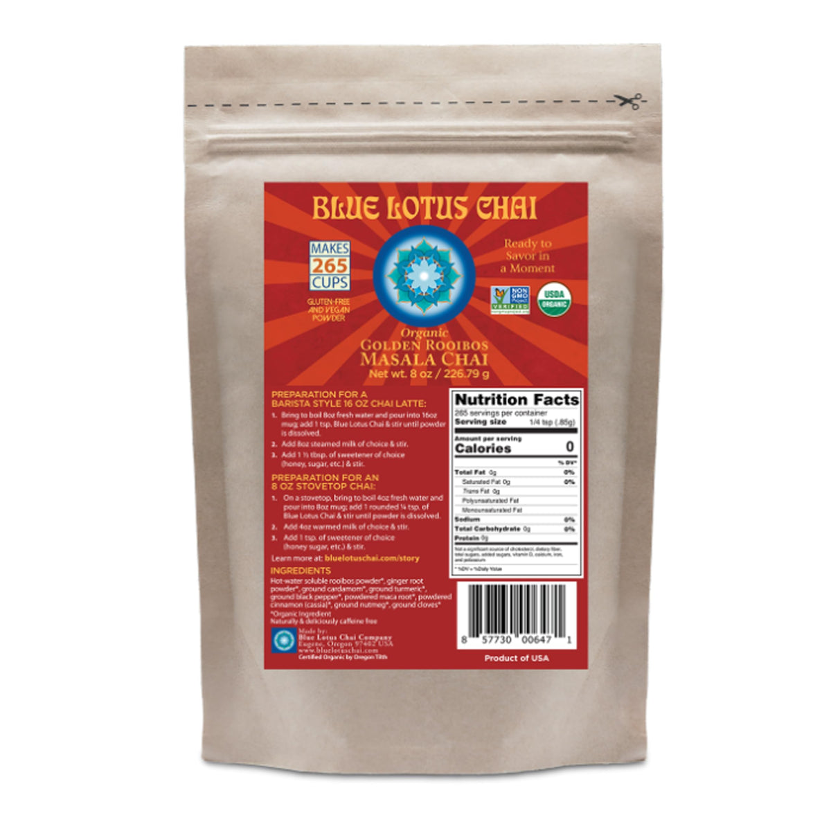 Blue Lotus Golden Masala Chai Tea Blend, Spiced Mix