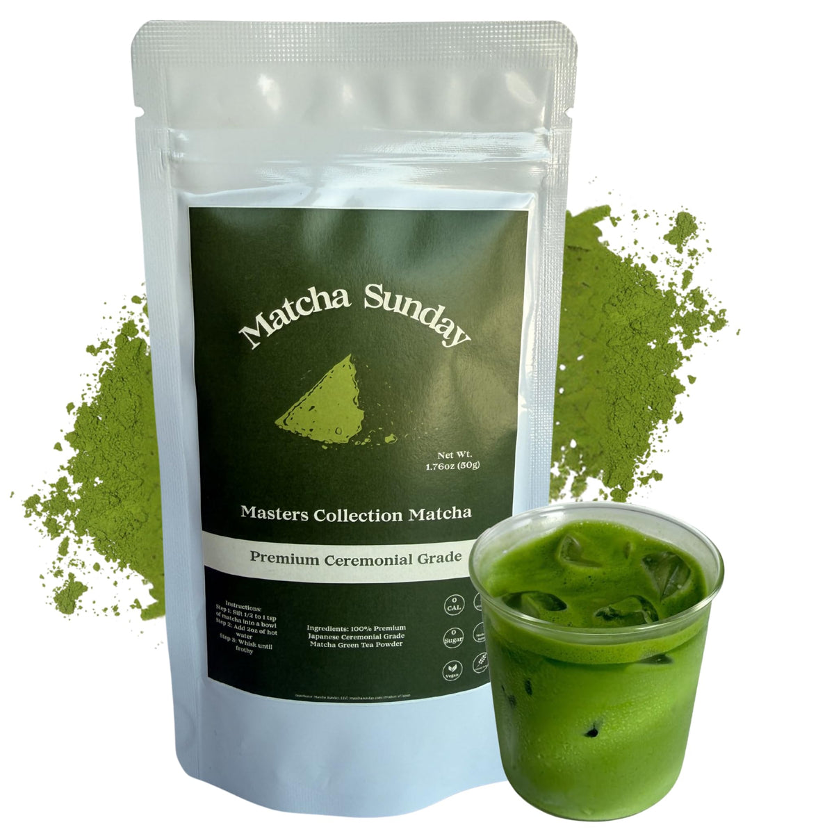 Matcha Sunday Ceremonial Grade Matcha Powder, 50g