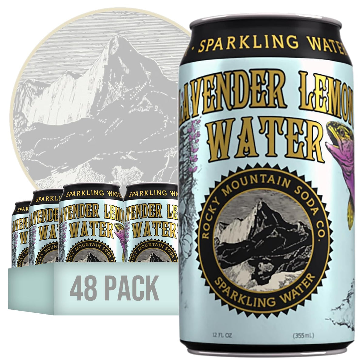 Rocky Mountain Flavored Sparkling Water, 12 oz Cans, 24-Pack