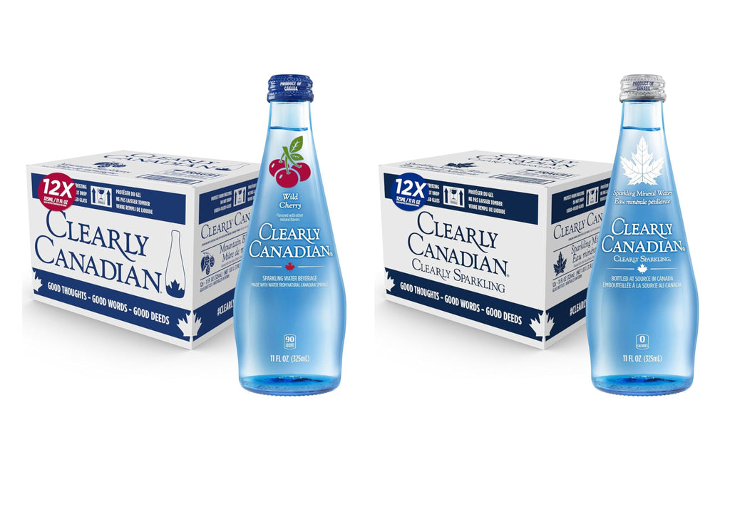 Clearly Canadian Sparkling Flavored Water, 11 oz Bottles