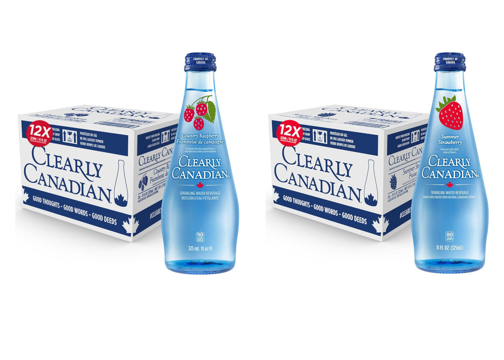 Clearly Canadian Sparkling Flavored Water, 11 oz Bottles