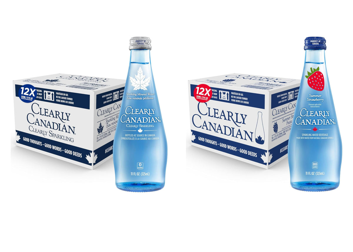 Clearly Canadian Sparkling Flavored Water, 11 oz Bottles
