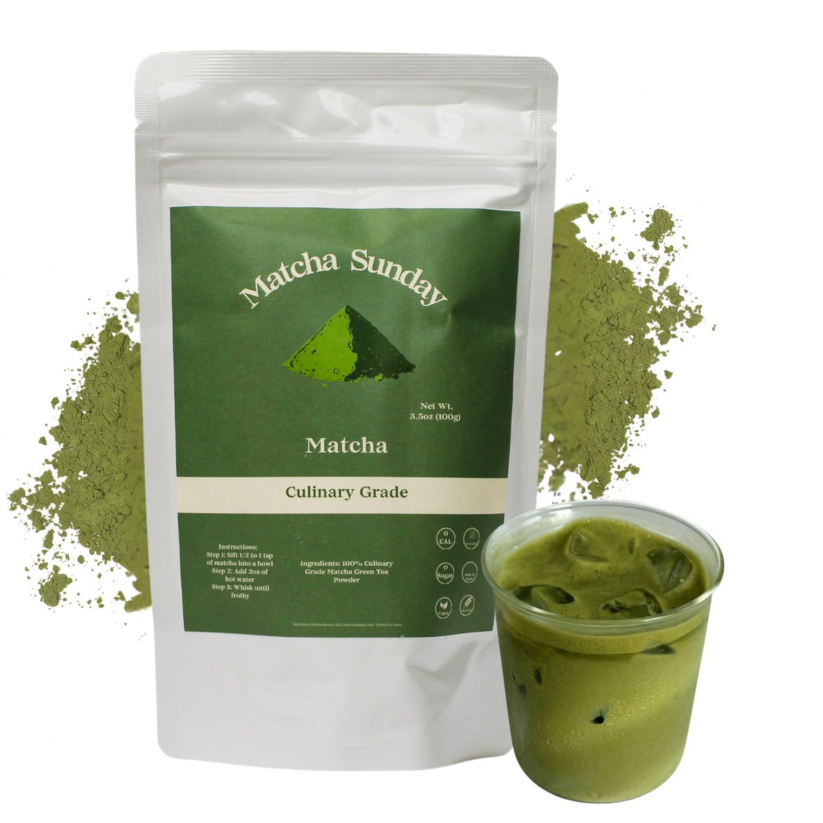 Matcha Sunday Ceremonial Grade Matcha Powder, 50g
