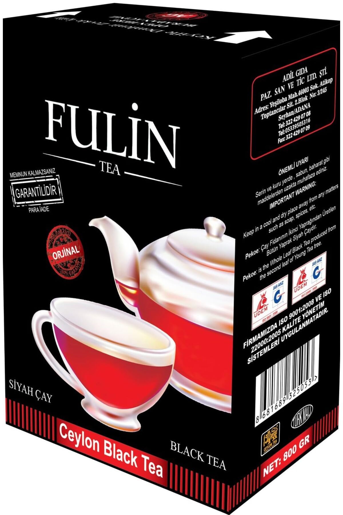 Fulin Loose Leaf Black Tea, 800g, 10-Box Pack