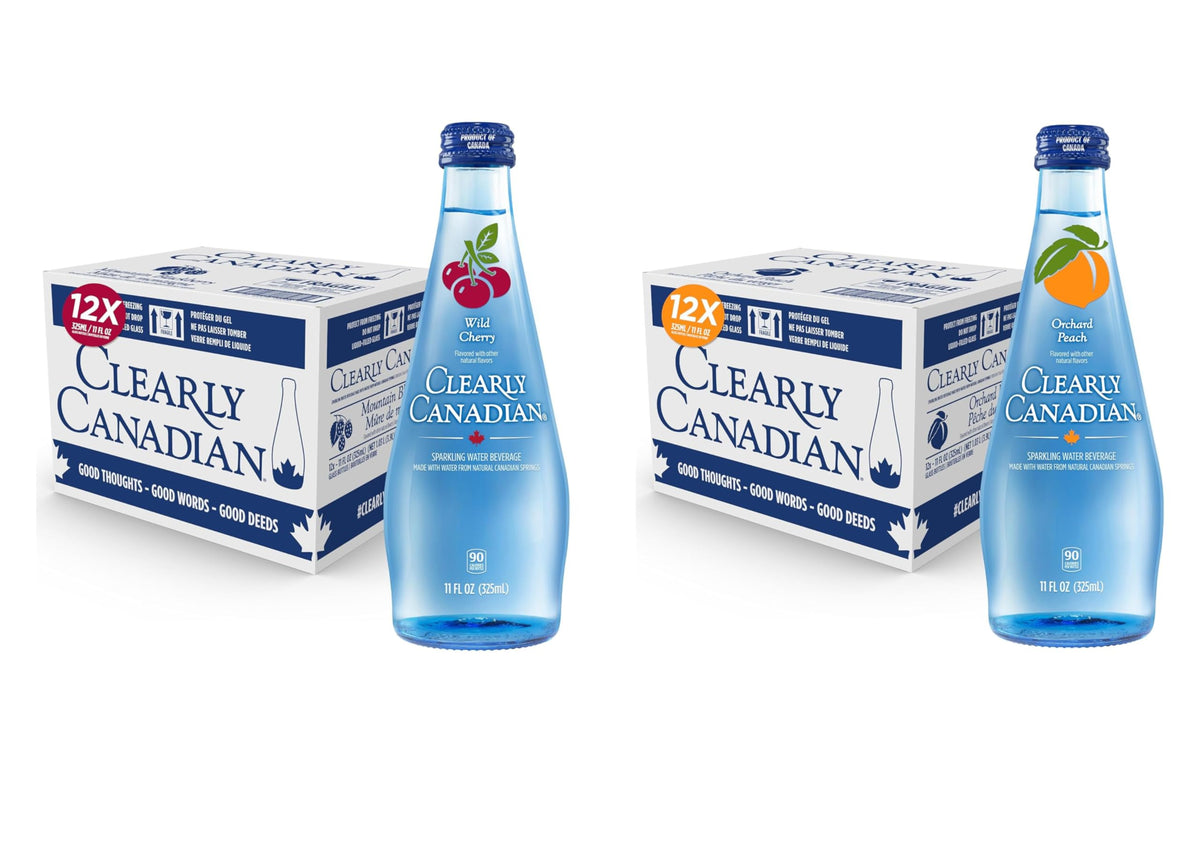 Clearly Canadian Sparkling Flavored Water, 11 oz Bottles