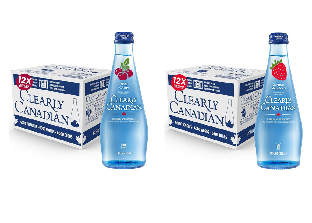 Clearly Canadian Sparkling Flavored Water, 11 oz Bottles
