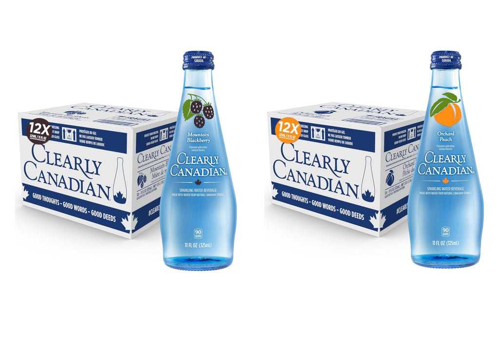 Clearly Canadian Sparkling Flavored Water, 11 oz Bottles