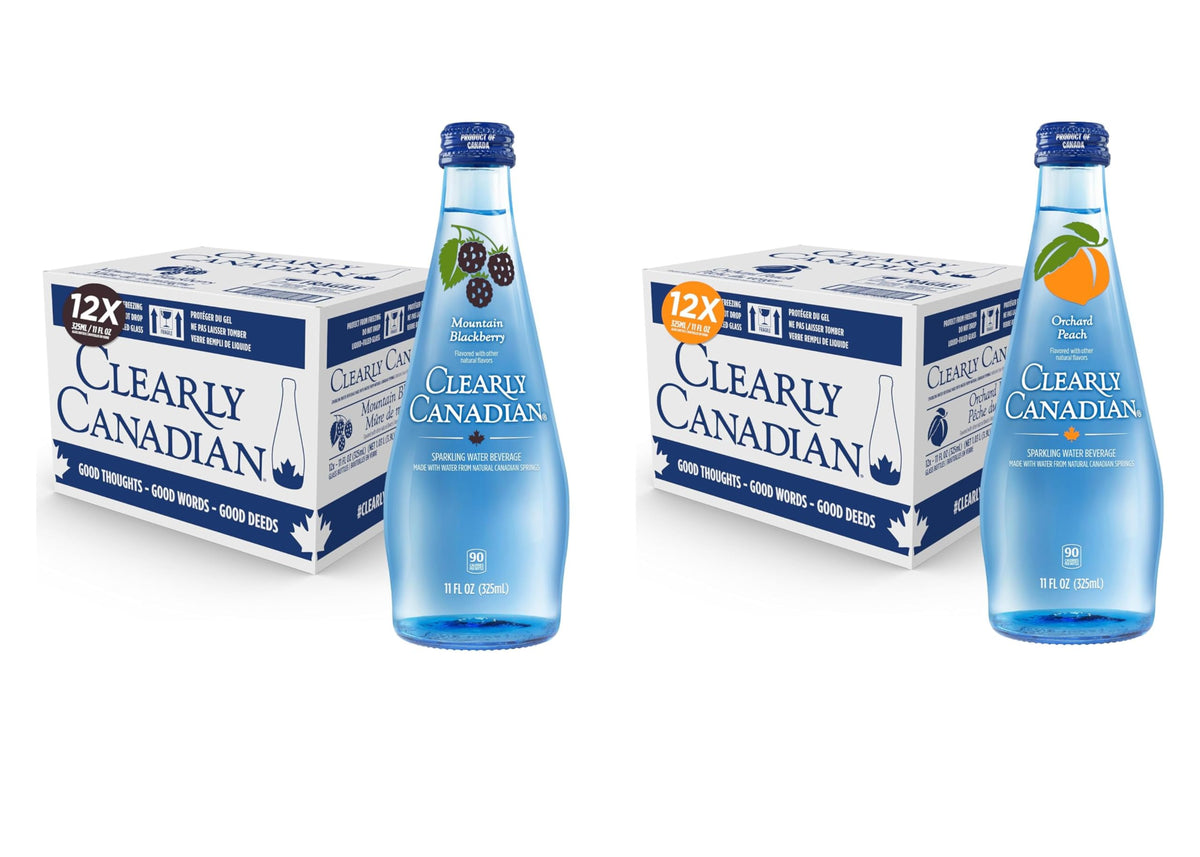 Clearly Canadian Sparkling Flavored Water, 11 oz Bottles