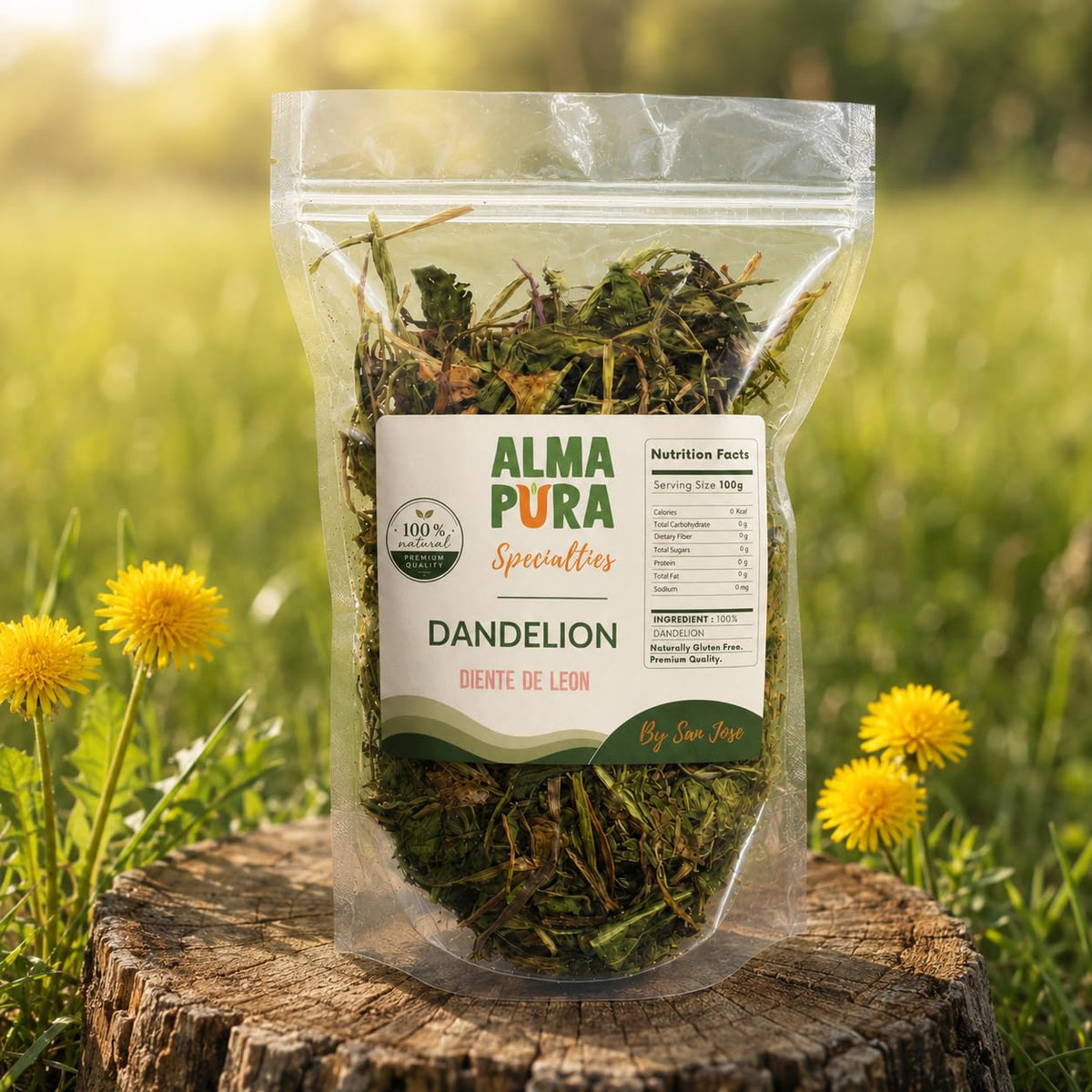 Alma Pura Dandelion Root & Leaf Herbal Tea Blend