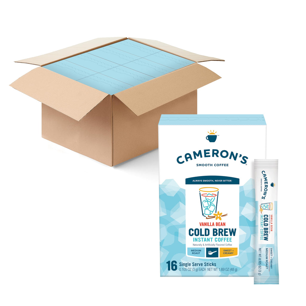 Cameron's Vanilla Bean Cold Brew Coffee Sticks, 128 Count