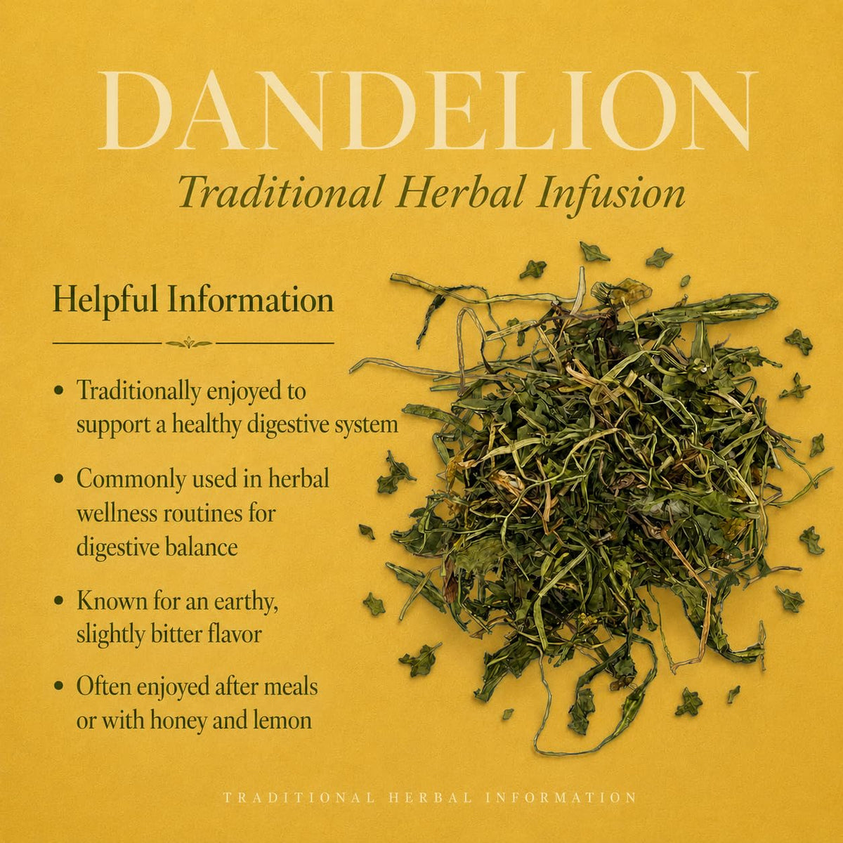 Alma Pura Dandelion Root & Leaf Herbal Tea Blend