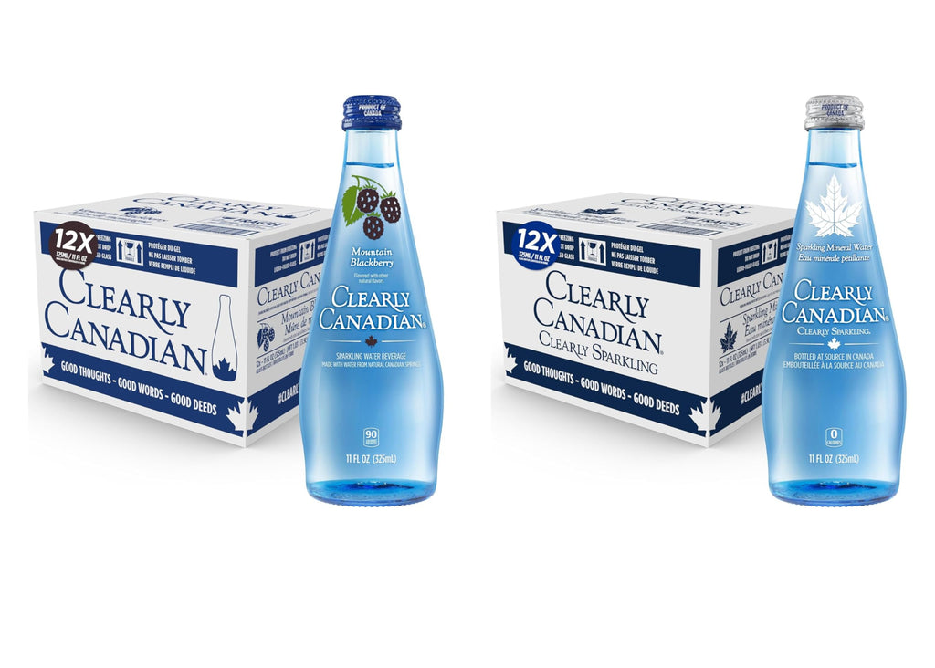 Clearly Canadian Sparkling Flavored Water, 11 oz Bottles