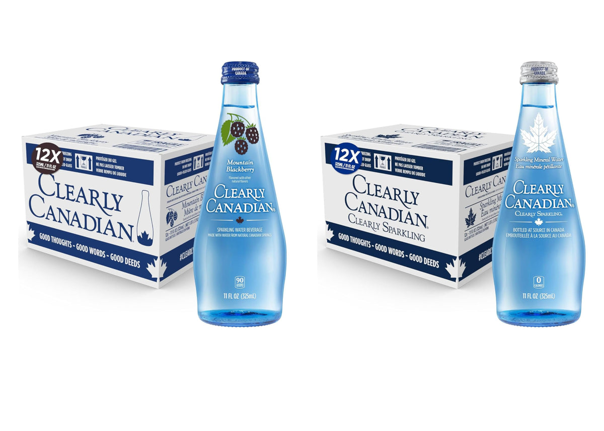 Clearly Canadian Sparkling Flavored Water, 11 oz Bottles