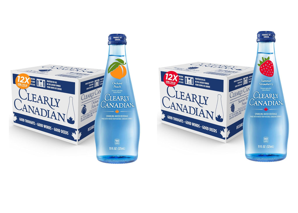 Clearly Canadian Sparkling Flavored Water, 11 oz Bottles
