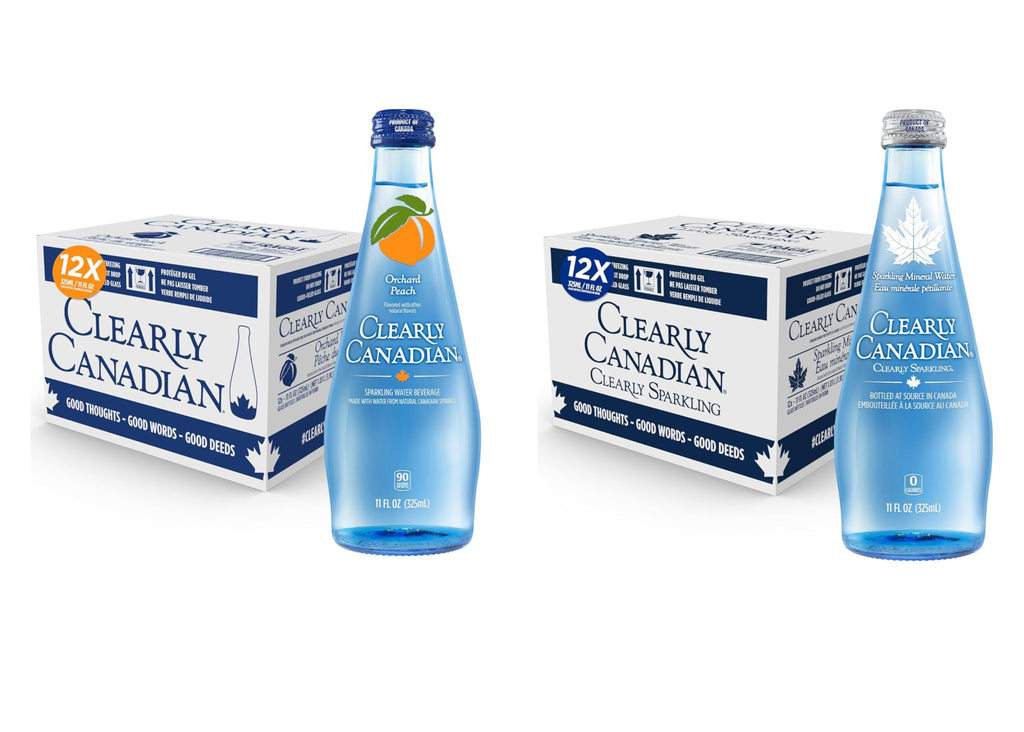 Clearly Canadian Sparkling Flavored Water, 11 oz Bottles