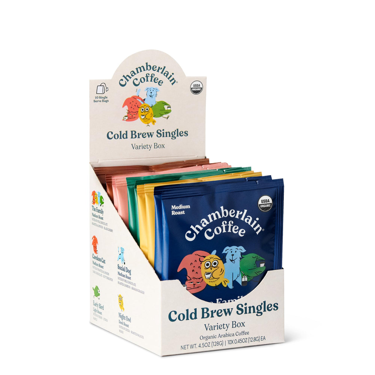 Chamberlain Coffee Cold Brew Single-Serve Pouches, 10-Pack