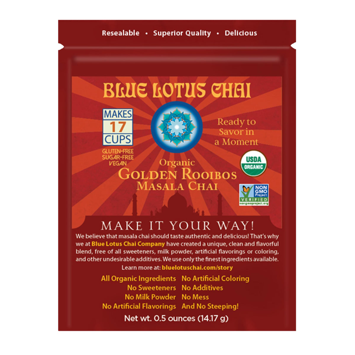 Blue Lotus Golden Masala Chai Tea Blend, Spiced Mix