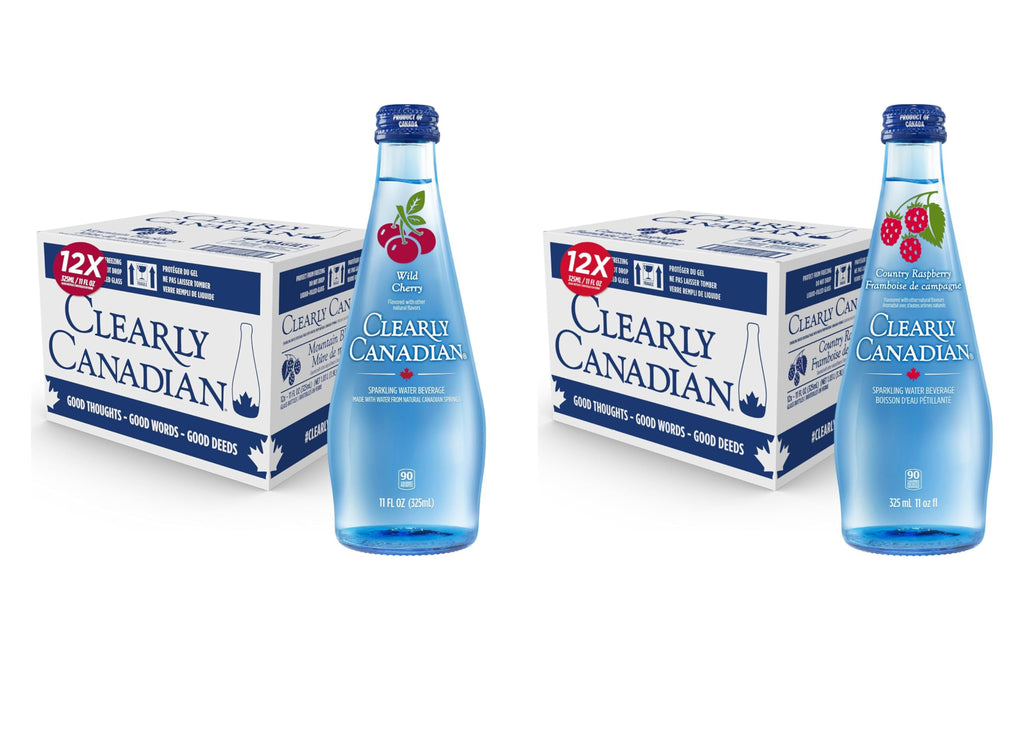 Clearly Canadian Sparkling Flavored Water, 11 oz Bottles