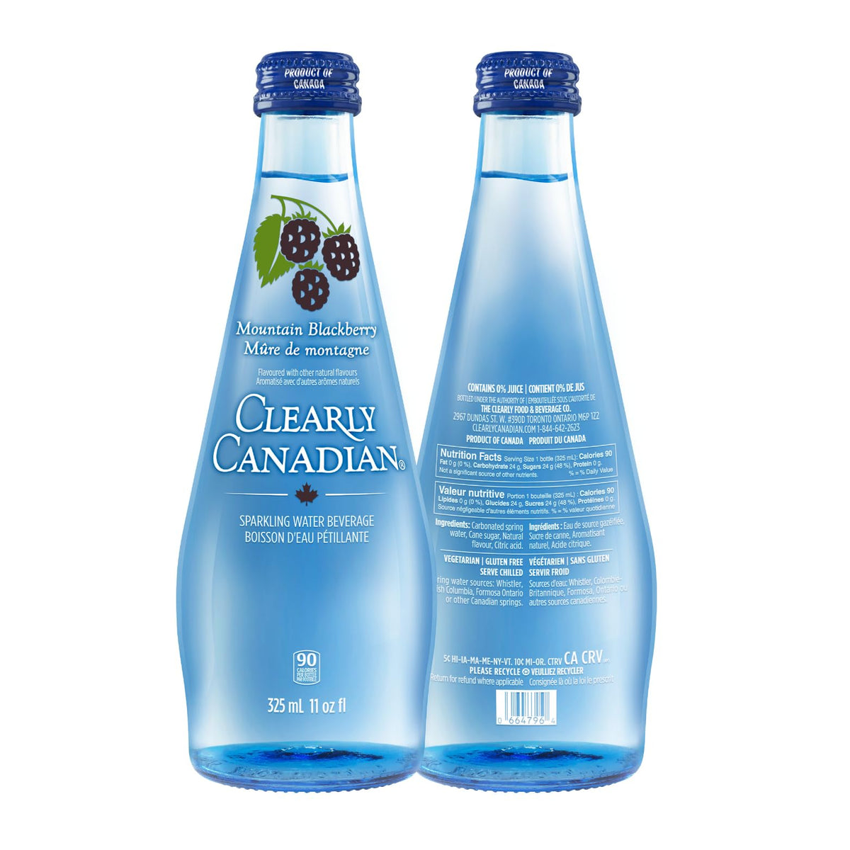 Clearly Canadian Sparkling Flavored Water, 11 oz Bottles