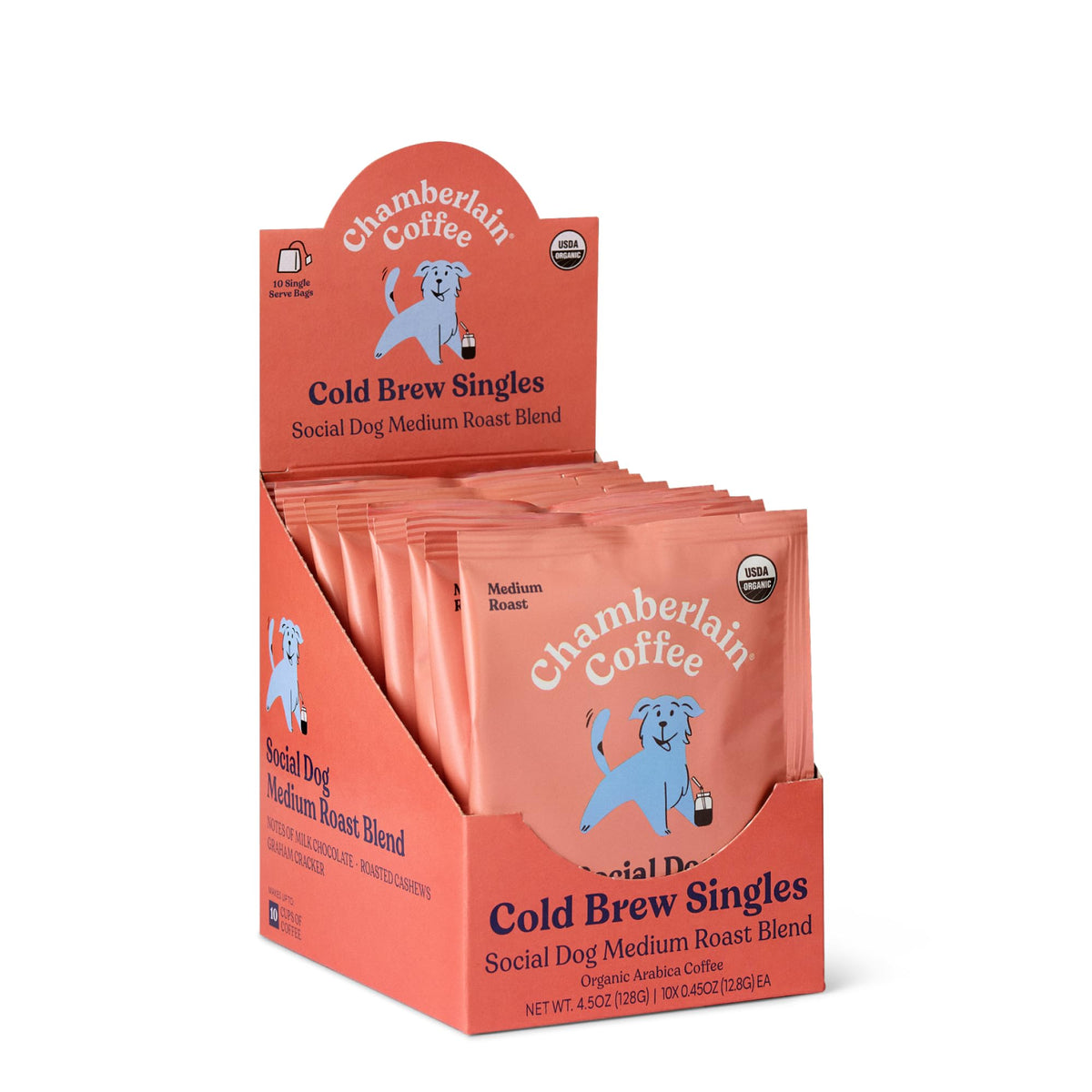 Chamberlain Coffee Cold Brew Single-Serve Pouches, 10-Pack