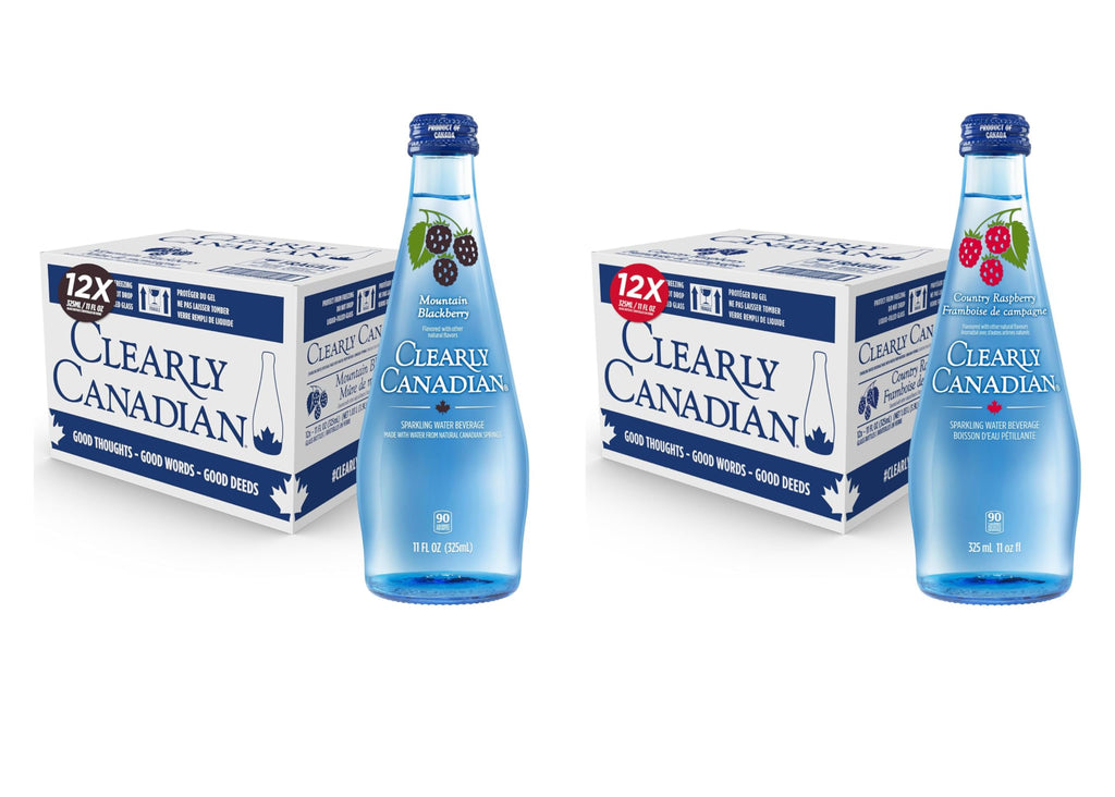 Clearly Canadian Sparkling Flavored Water, 11 oz Bottles