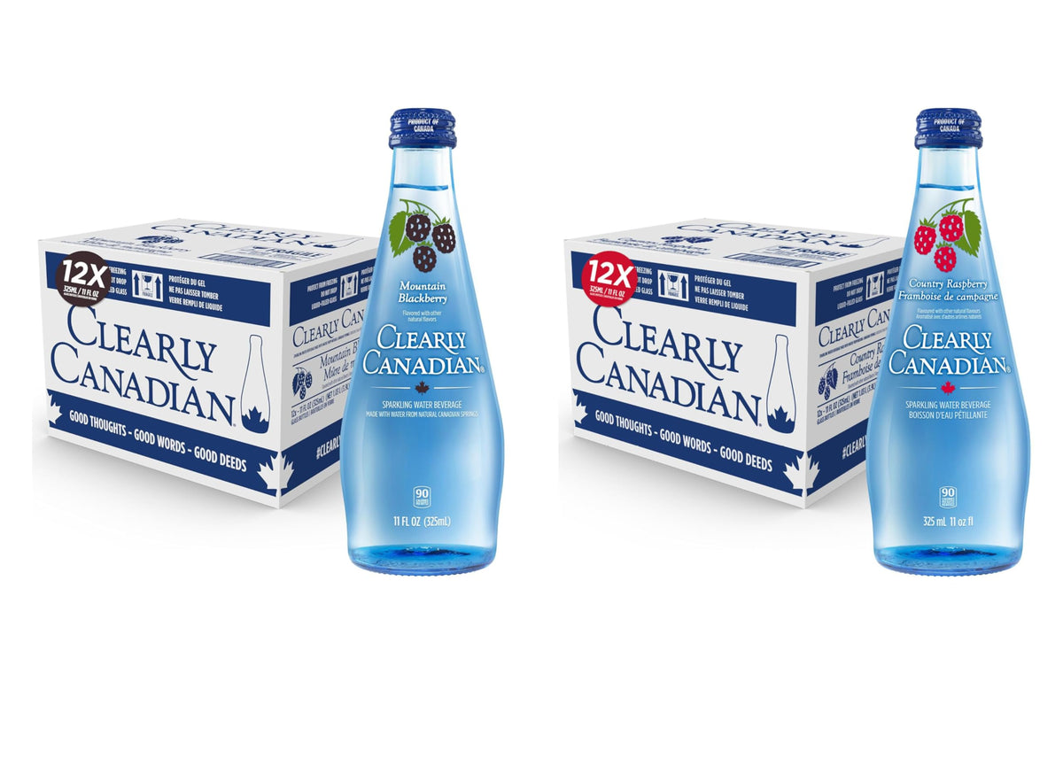 Clearly Canadian Sparkling Flavored Water, 11 oz Bottles