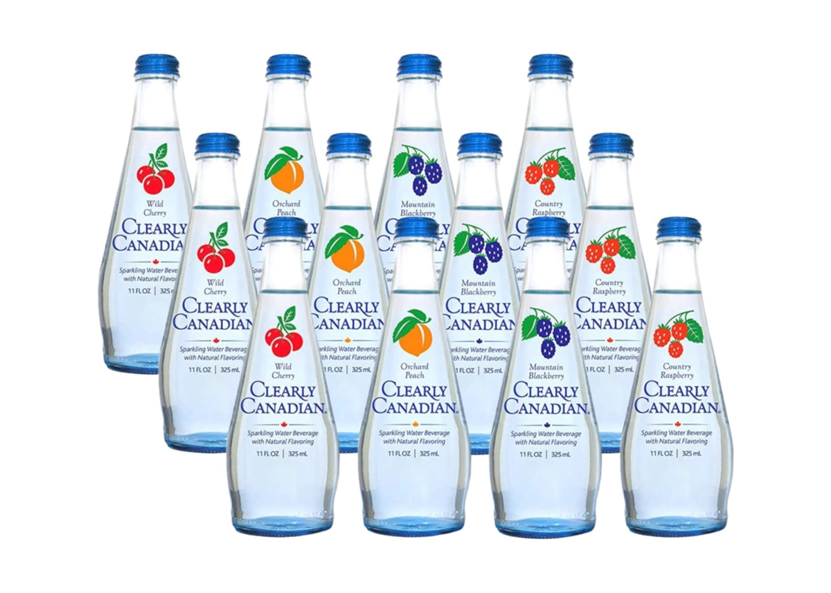 Clearly Canadian Sparkling Flavored Water, 11 oz Bottles