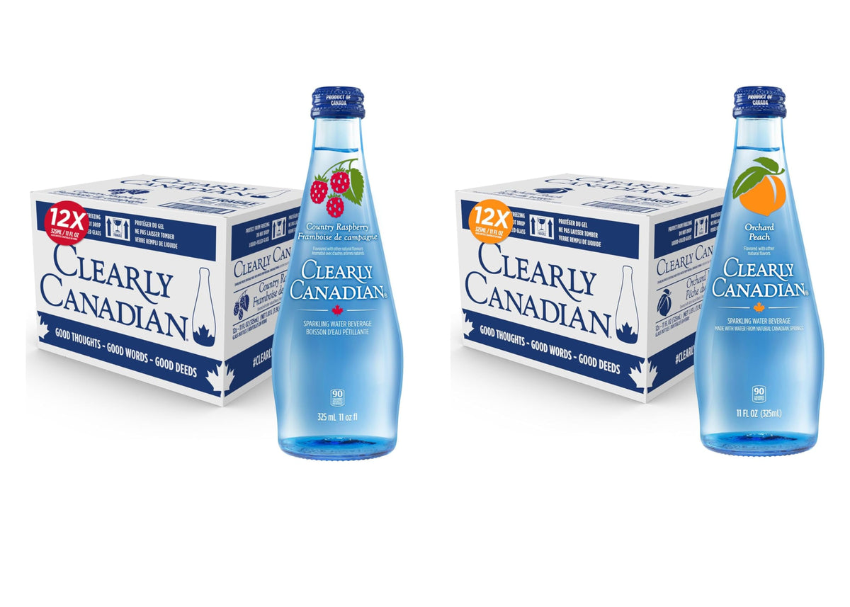 Clearly Canadian Sparkling Flavored Water, 11 oz Bottles