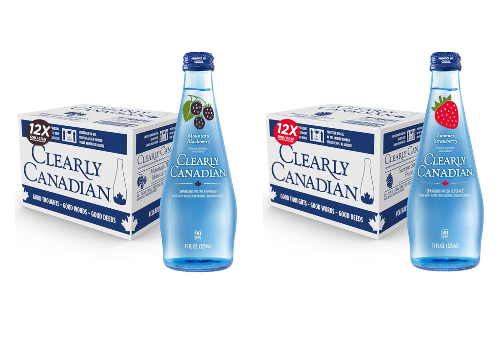 Clearly Canadian Sparkling Flavored Water, 11 oz Bottles