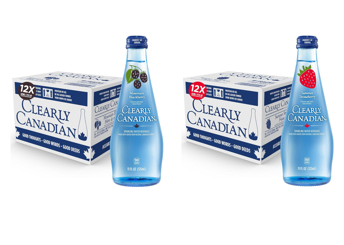 Clearly Canadian Sparkling Flavored Water, 11 oz Bottles