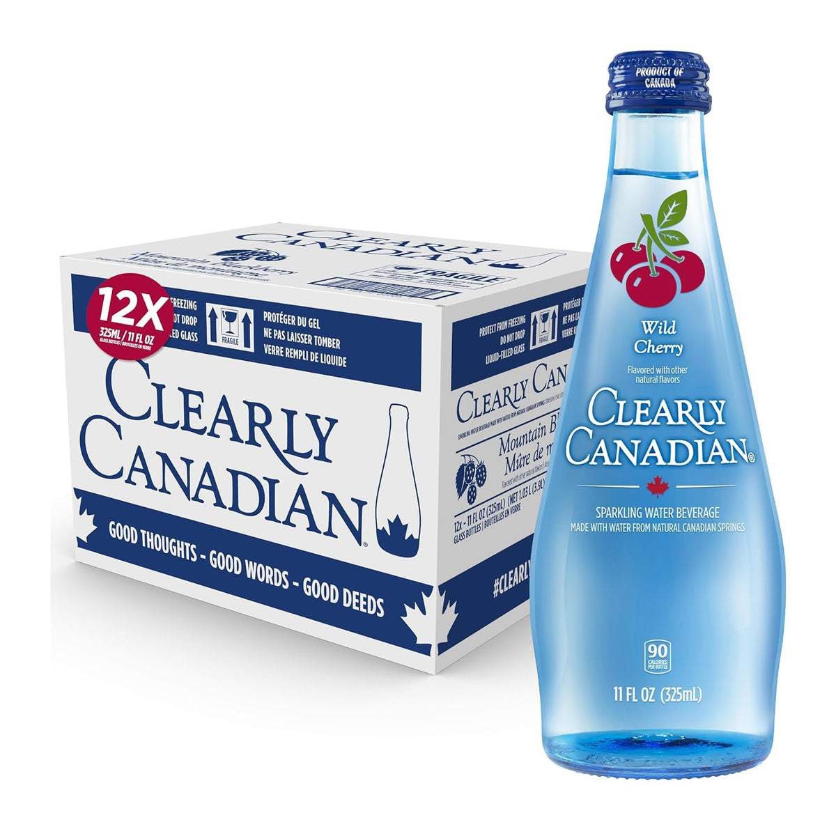 Clearly Canadian Sparkling Flavored Water, 11 oz Bottles