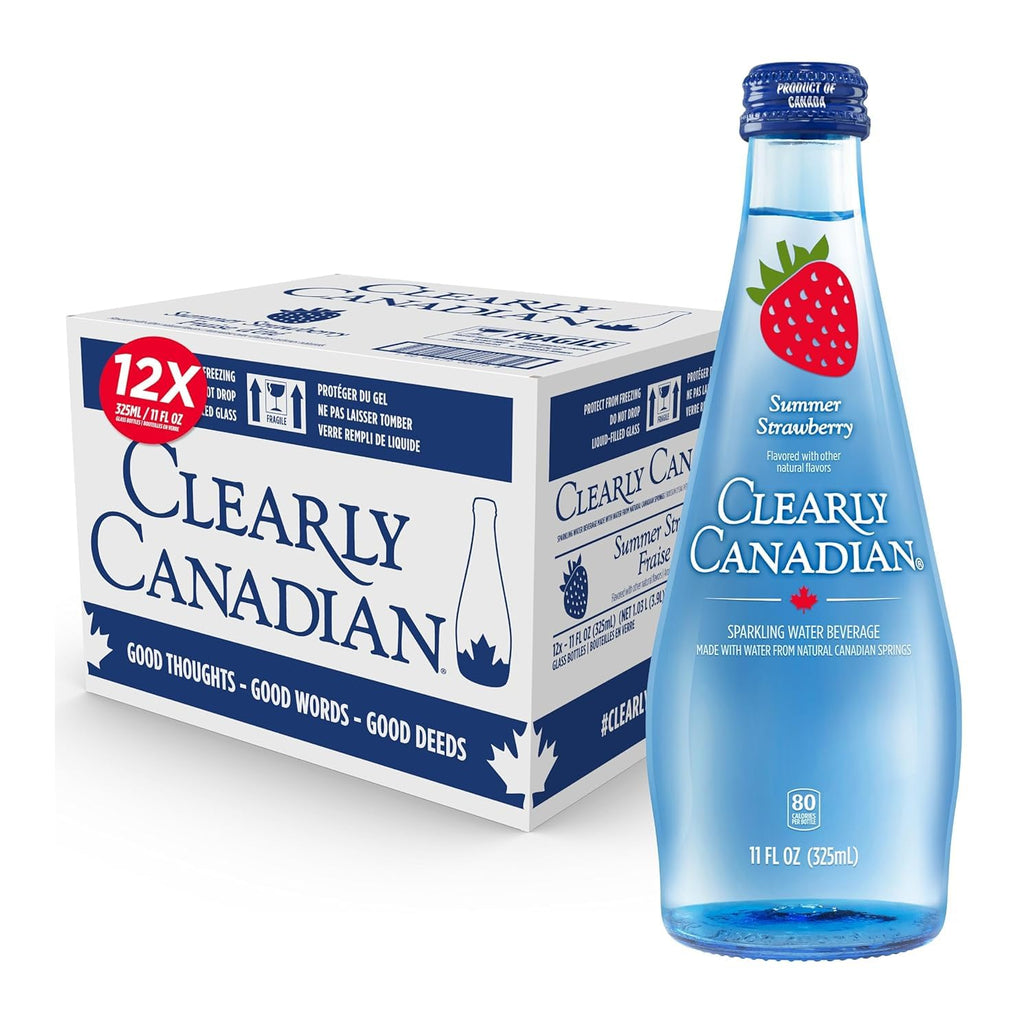 Clearly Canadian Sparkling Flavored Water, 11 oz Bottles