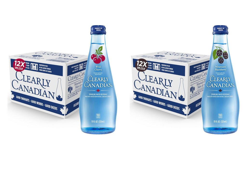 Clearly Canadian Sparkling Flavored Water, 11 oz Bottles