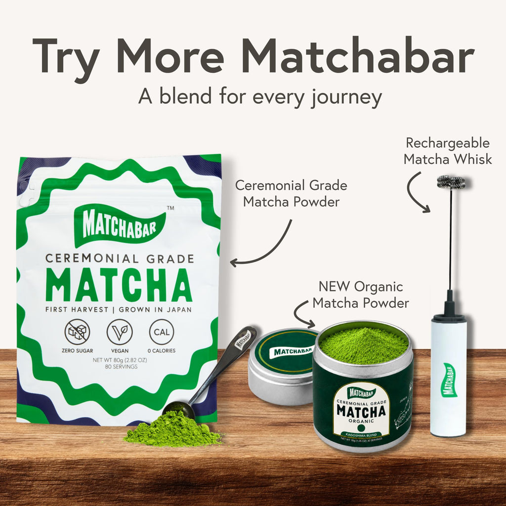 Matcha Bar Ceremonial Grade Japanese Matcha Powder, Zero Sugar