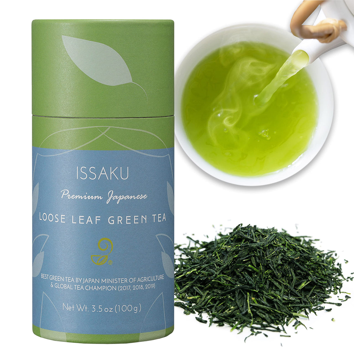 Japanese Green Tea Co Gyokuro & Issaku Tea Set with Kyusu