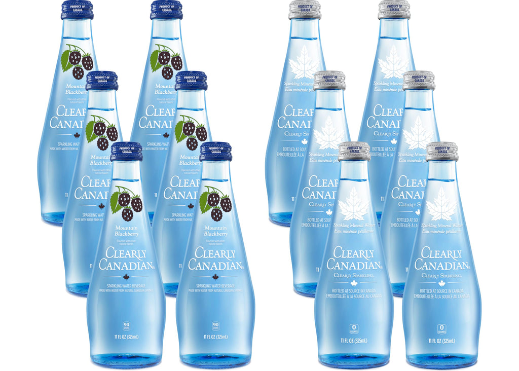 Clearly Canadian Sparkling Flavored Water, 11 oz Bottles